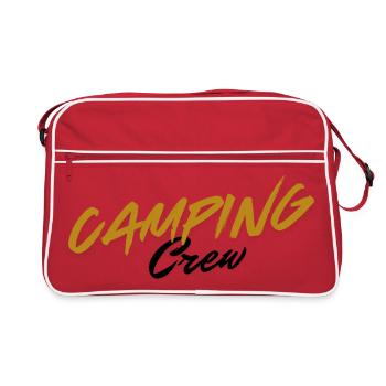 Conception de camping aventureux avec des motifs naturels - Sac Retro - rouge/blanc - Devant