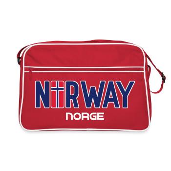 Norvège - Norvège - Norvège - Drapeau - Scandinavie - Sac Retro - rouge/blanc - Devant
