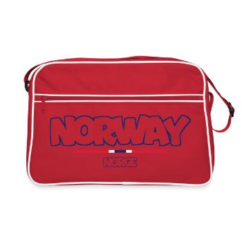 Norvège - Norvège - Norvège - Drapeau - Scandinavie - Sac Retro - rouge/blanc - Devant