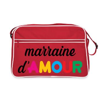 Godmother of Love - Family - Baptism - Retro Bag - red/white - Front