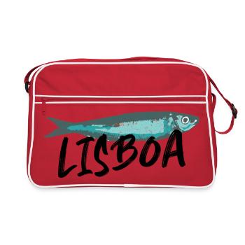 Sardine de Lisbonne illustration Portugal en été - Sac Retro - rouge/blanc - Devant
