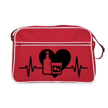 Rum Heart Aperitif Cocktail - Retro Bag - red/white - Front