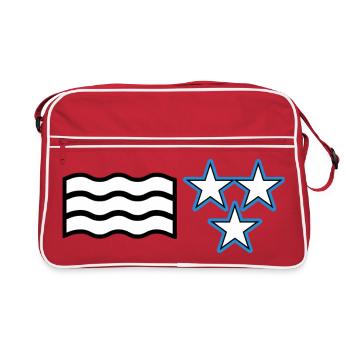 Drapeau Argovie - Sac Retro - rouge/blanc - Devant