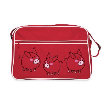 Cochon chanceux - Sac Retro - rouge/blanc - Devant