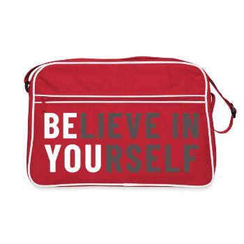 Crois en toi, sois toi-même - Sac Retro - rouge/blanc - Devant