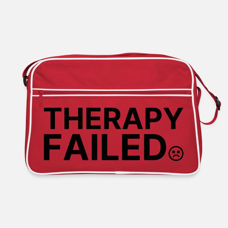 Therapy Failed – Minimalistisches Statement Spruch Retro Tasche