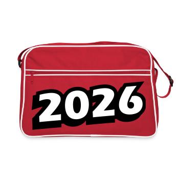 Année 2026 - Sac Retro - rouge/blanc - Devant