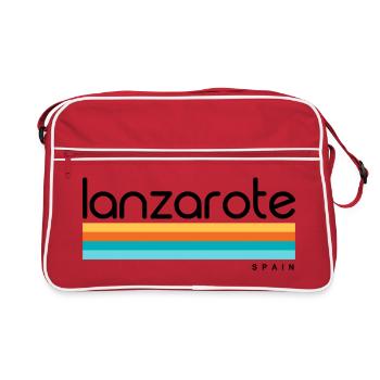 Lanzarote - Spain - Spanien - Espana - Kanaren - Retro Tasche - Rot/Weiß - Vorne