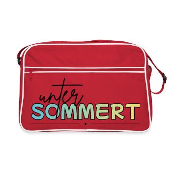 Under summer, vacation, summer - Retro Bag - red/white - Front