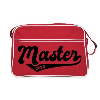 Master 2026 Abschluss Promotion Sponsion - Retro Tasche - Rot/Weiß - Vorne