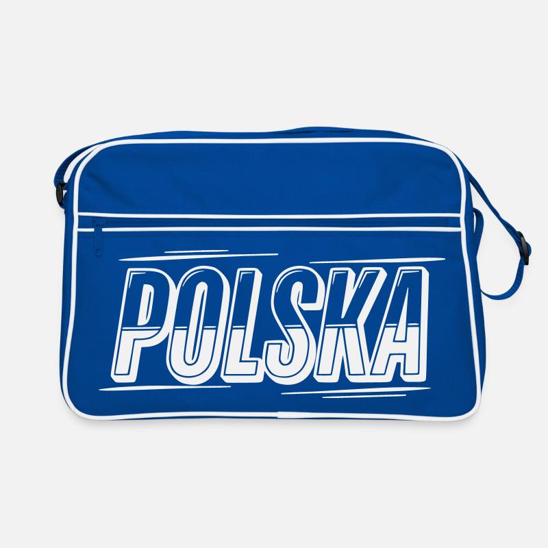Polska Outline Font Design Retro Bag