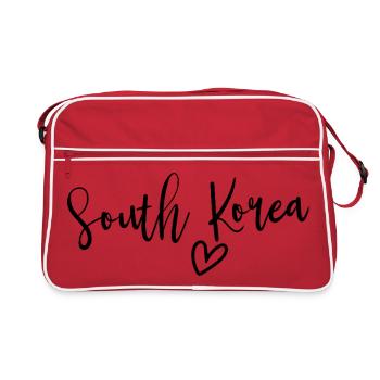 Corée du Sud Cœur Les Femmes Amour Corée du Sud - Sac Retro - rouge/blanc - Devant