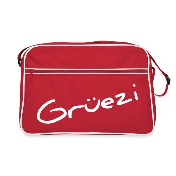 Grüezi - Hopp Schwiiz - Schweiz - Switzerland - Retro Bag - red/white - Front