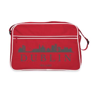 Dublin Irlande, silhouette de Dublin - Sac Retro - rouge/blanc - Devant