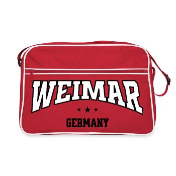 Weimar Lettering College Style Retro - Retro Bag - red/white - Front