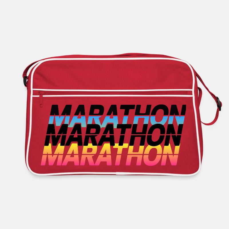 Marathon Gradient Typography Retro Bag