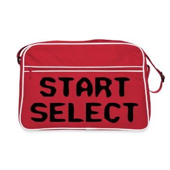 Start Select 8-Bit Text - Retro Bag - red/white - Front