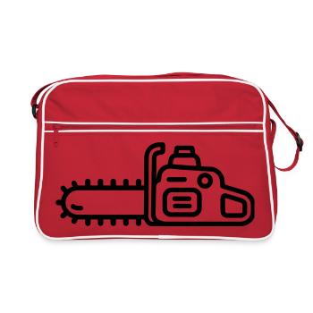 tronçonneuse - Sac Retro - rouge/blanc - Devant
