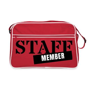 Staff Member - Team Personal Event Employee - Retro Bag - red/white - Front