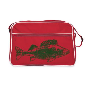 Barsch - Retro Tasche - Rot/Weiß - Vorne