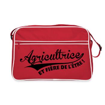 Agricultrice et fière de l'être - Sac Retro - rouge/blanc - Devant