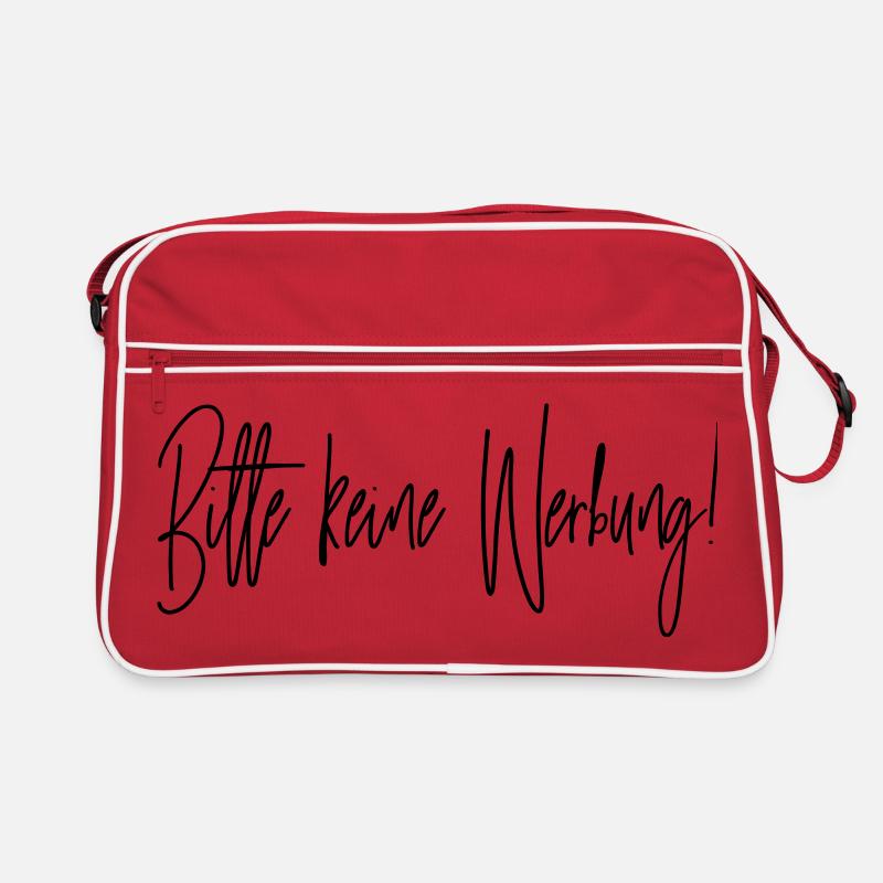 Bitte keine Werbung Briefkastenaufkleber Retro Tasche