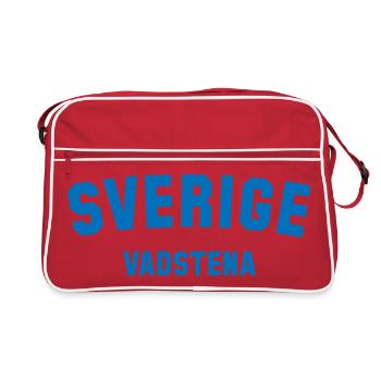 VADSTENA Suède Schweden - Sac Retro - rouge/blanc - Devant