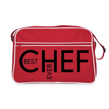 Best Chef ever - Retro Tasche - Rot/Weiß - Vorne
