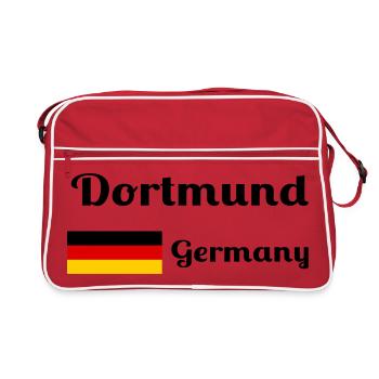 Dortmund Germany- Stylish prints - Retro Bag - red/white - Front