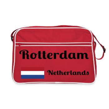 Rotterdam Netherlands- Stylish prints - Retro Bag - red/white - Front