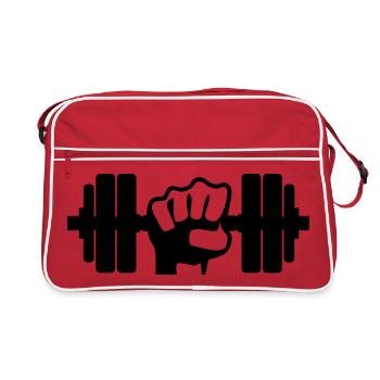 Weight Dumbbell - Retro Bag - red/white - Front