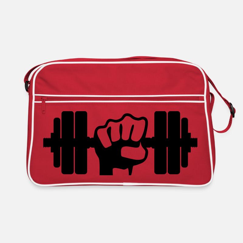 Gewicht Hantel - Retro Tasche - Rot/Weiß