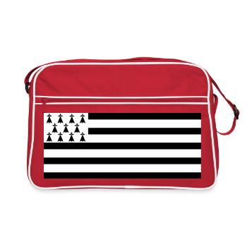 Drapeau Breton Bretagne - Sac Retro - rouge/blanc - Devant