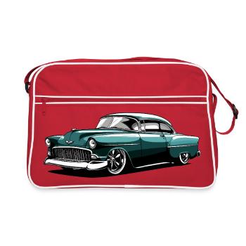 Vintage Classic Car Design - Retro Tasche - Rot/Weiß - Vorne
