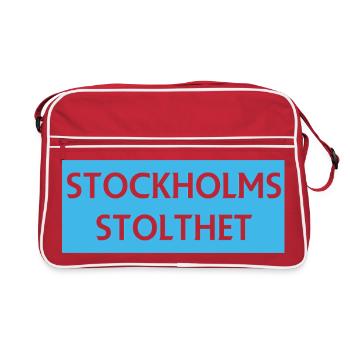 Stockholmer Stolz - Retro Tasche - Rot/Weiß - Vorne