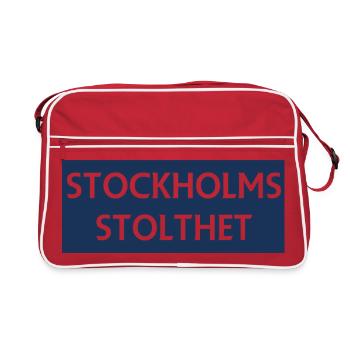 Stockholmer Stolz - Retro Tasche - Rot/Weiß - Vorne
