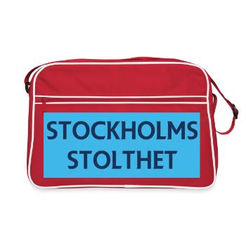 Stockholmer Stolz - Retro Tasche - Rot/Weiß - Vorne