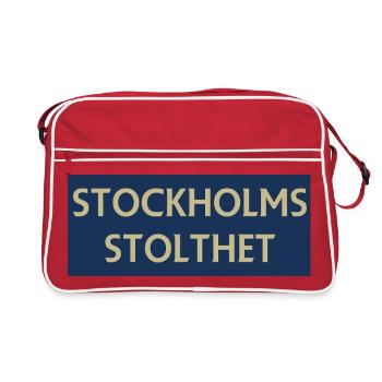 Stockholmer Stolz - Retro Tasche - Rot/Weiß - Vorne