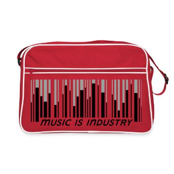 music is industry - Retro Bag - red/white - Front