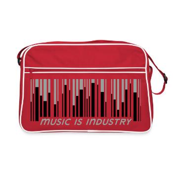 music is industry - Retro Bag - red/white - Front