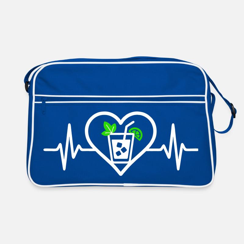 Mojito Herz Aperitif Cocktail Retro Tasche