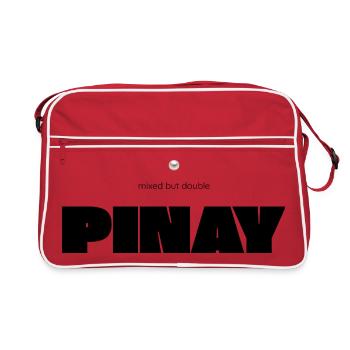 Mixed but Double – Pinay Diversity Statement - Retro Tasche - Rot/Weiß - Vorne