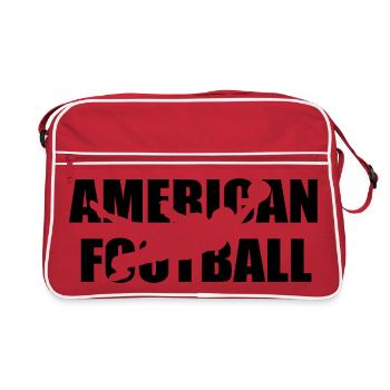 Design classique du football américain – Power & Tea - Sac Retro - rouge/blanc - Devant