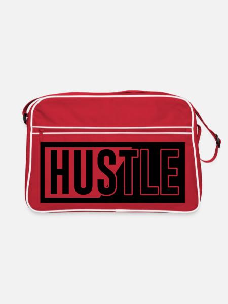 Hustle - Retro Tasche - Rot/Weiß