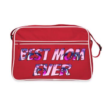 Best Mom Ever Pink Psy Pattern - Retro Bag - red/white - Front