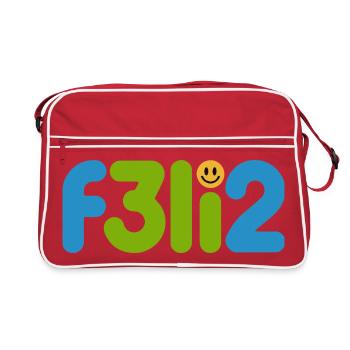 Logo du glyphe coloré F3li2 - Sac Retro - rouge/blanc - Devant
