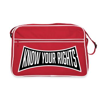Know Your Rights Activism Justice Freedom - Retro Bag - red/white - Front