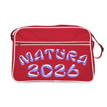 Matura 2026 Neon Blue - Retro Bag - red/white - Front