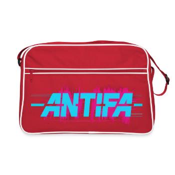 Antifa - Antifascist Merch - Retro Bag - red/white - Front