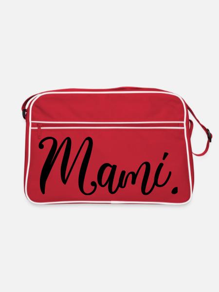 Mami Frauen Geschenk Liebe  - Retro Tasche - Rot/Weiß - Vorne